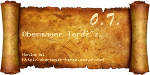 Obermayer Teréz névjegykártya