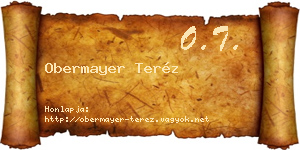 Obermayer Teréz névjegykártya